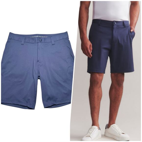 RhoneMenCommuter 9 Inch Navy Blue Versatile Travel ShortsSize 30
